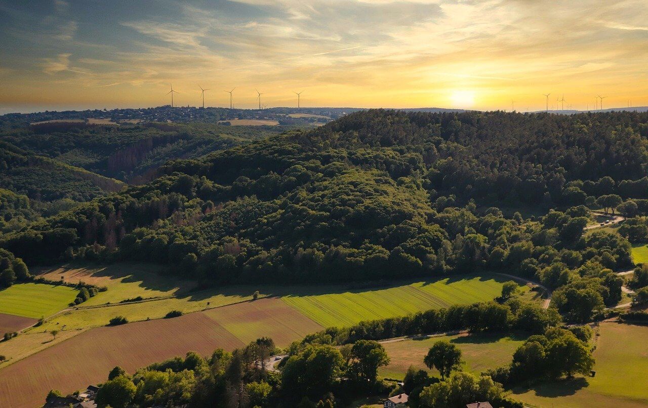 Ein wunderschöner Ausblick über die Felder der Eifel